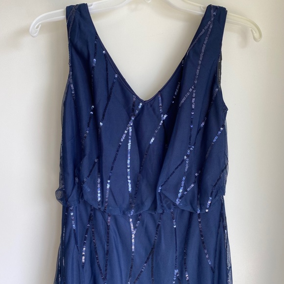 Navy Bridesmaid’s Dress Bill Levkoff Size 8 - Picture 4 of 6